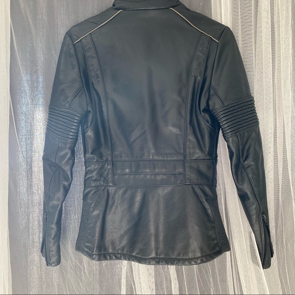 Genuine Taurus leather jacket in black, women’s size 2-4 - Picture 3 of 10